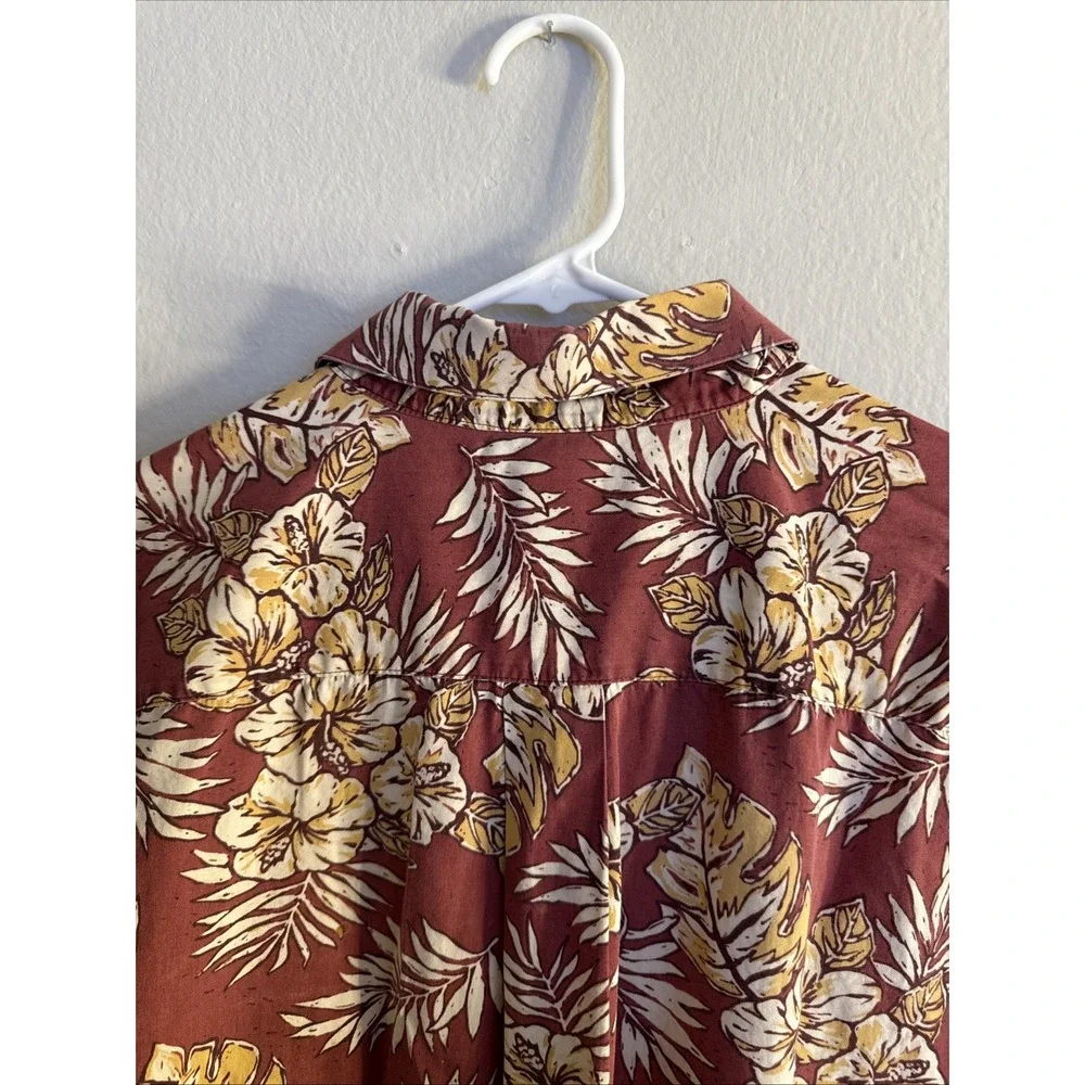 Vintage Cambridge Classic Hawaiian  Shirt Men's X Large Button Down Floral Beach